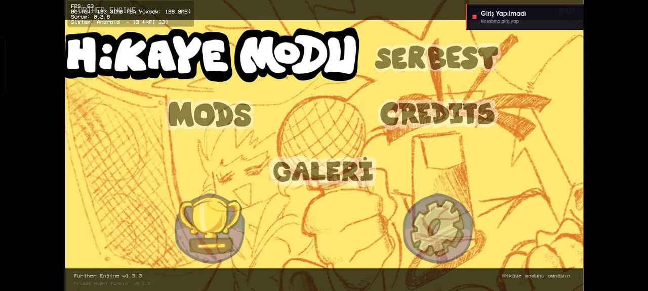 Further Engine V-Slice style main menu